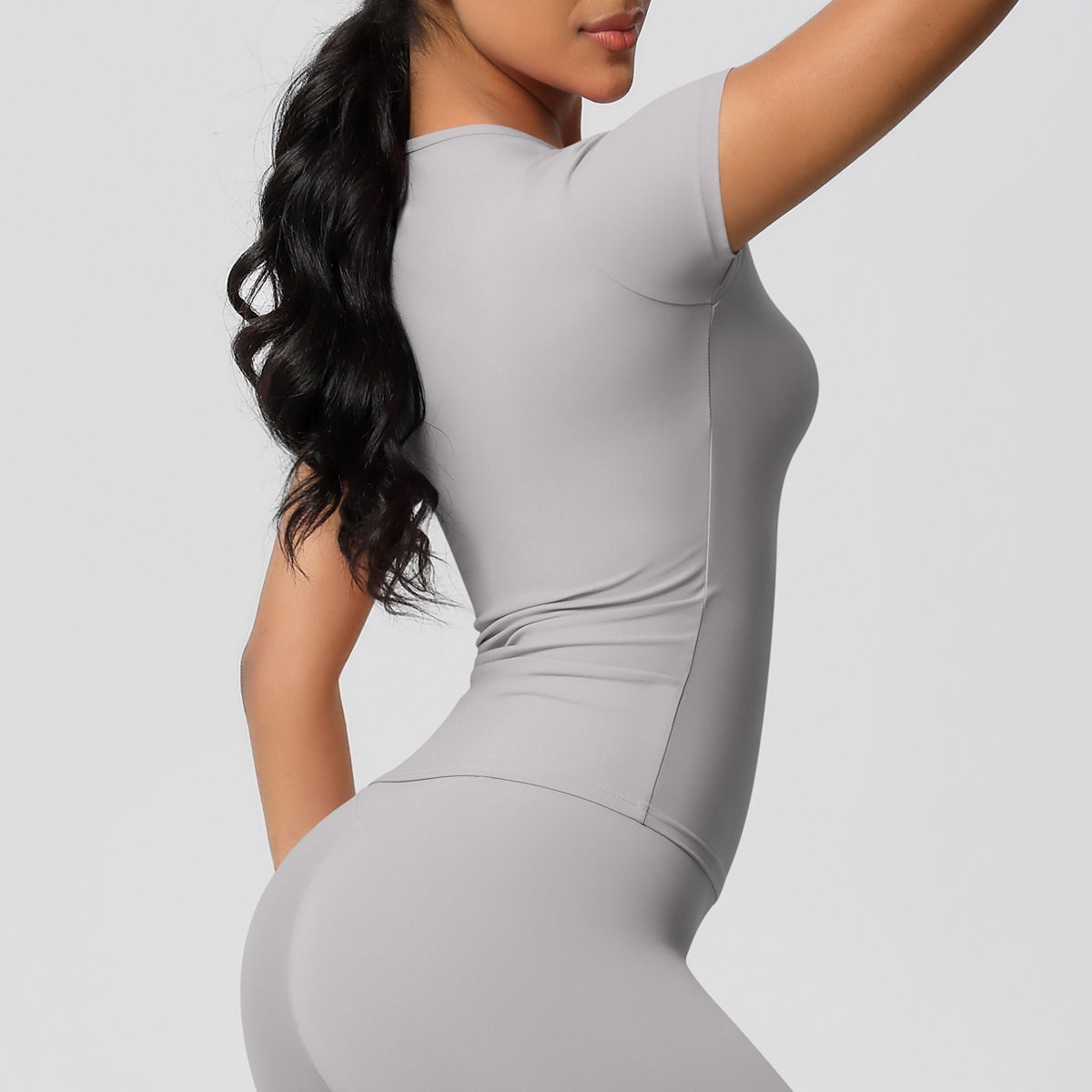95g Weight Short Sleeve Sleeve Length Nylon, Spandex Fabric Type Regular Top Length T-shirt Tops Type Fitness, Yoga, Running Occasion Round Neck Neckline Solid Color Pattern Sport Style Style S, XL Size Sport Style Solid Color Nylon Spandex Round Neck Active Tops T-shirt 51