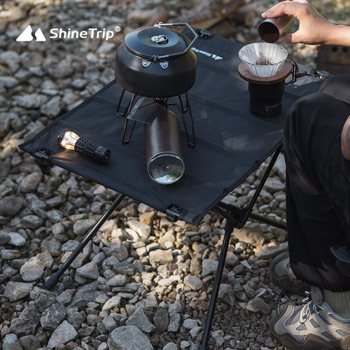 Shanqu Portable Camping Fabric Folding Table Multifunctional Outdoor Aluminum Alloy Picnic Tactical Table Lightweight Table
