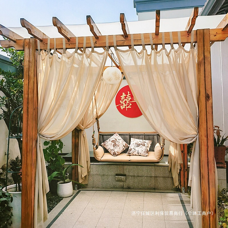 Outdoor Gazebo Waterproof Gauze Curtain, Light-Transmitting but Not See-Through, Window Screen for Sun Protection, Outdoor Grape Trellis, Courtyard Screen Outdoor Gazebo Waterproof Gauze Curtain, Light-Transmitting but Not See-Through, Window Screen for Sun Protection, Outdoor Grape Trellis, Courtyard Screen
