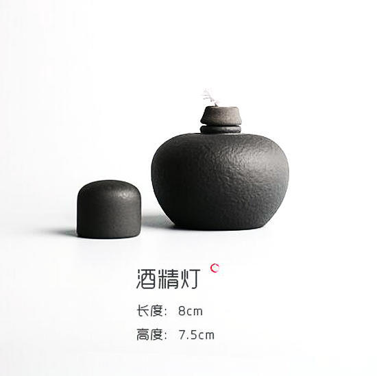 Japanese Volcanic Stone Alcohol Lamp Ceramic Alcohol Stove Heating Base Wick Tea Brewer Kung Fu Tea Set Tea Ceremony