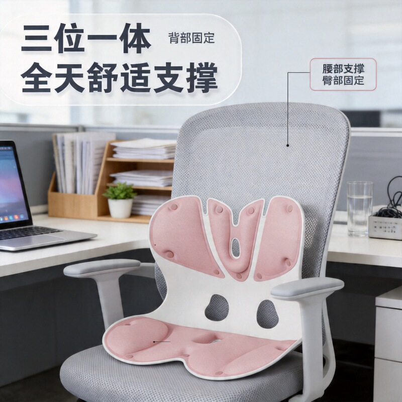 Waist Support Sitting Chair Office Waist Support Cushion Integrated Cushion Removable and Washable Waist Support Cushion Ergonomic Backrest