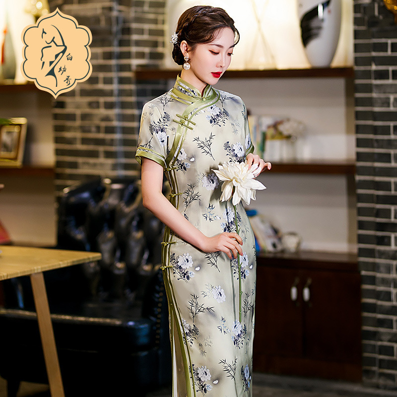 Retro Chinese Dress oriental Qipao Cheongsam for women ladies dress ...