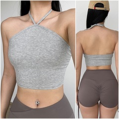 掛脖綁帶性感運動文胸瑜伽普拉提健身吊帶式內衣速干細帶氣質1292