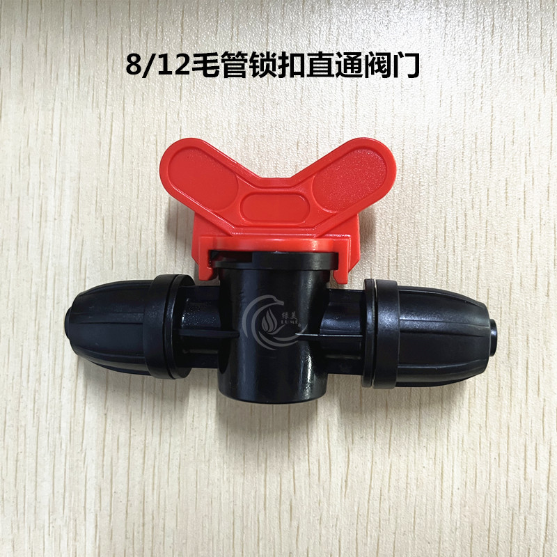 8/12 bloqueo capilar a través de la válvula de mango rojo 811 accesorios 9/12 interruptor capilar a prueba de caída para riego de jardinería