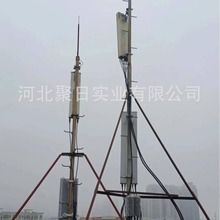 楼顶天线抱杆楼顶增5G楼顶拉线塔架楼顶通信塔9米天线抱杆配重