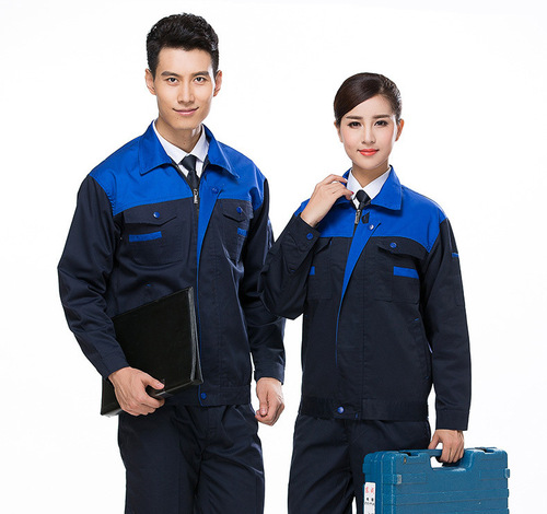 Spring and Autumn Long Sleeve Workwear Set - Durable and Stain-Resistant Construction Site Factory Workshop Workwear Uniform Protective Workwear