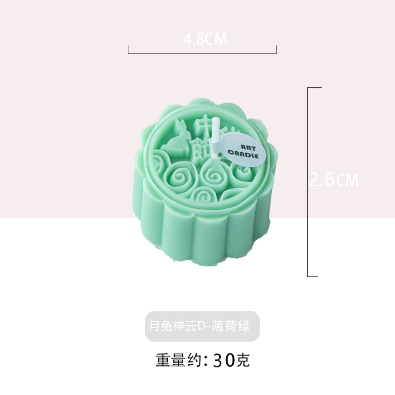 Festival de mediados de otoño pastel de Luna flor conejito forma vela lindo interesante decoración creativa decoración Venta caliente al por mayor