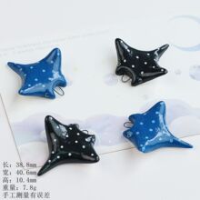 景德镇跨境清新风时尚海洋魔鬼鱼陶瓷海星配件手工DIY饰品材料