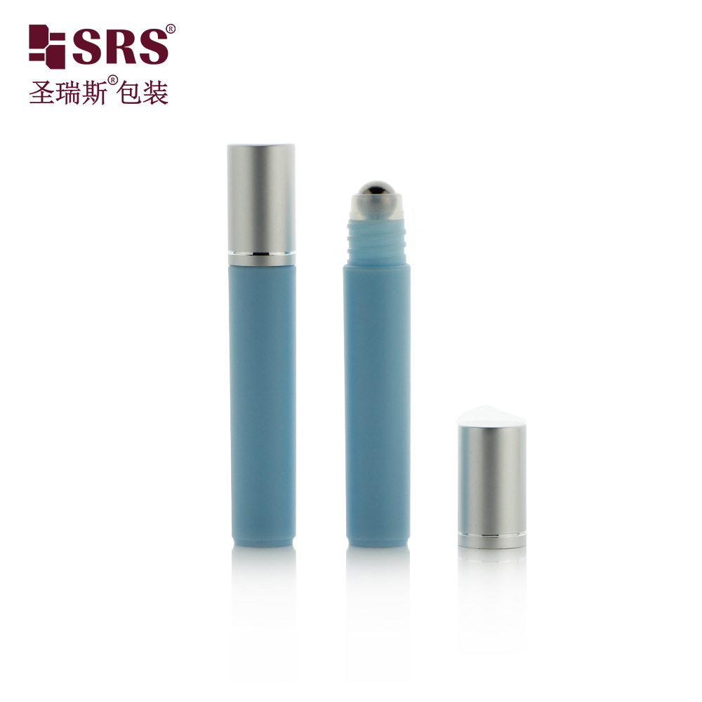 畅销7克走珠瓶塑料蒙砂淡蓝天精华乳滚珠空瓶优质电化铝盖氧化盖