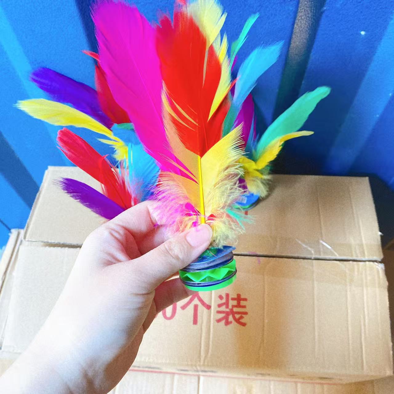 Estudiantes de secundaria de color loto de color, deportes de plumas de pollo, grandes flores, competencia de entrenamiento de acondicionamiento físico para adultos, pelota de acondicionamiento físico al por mayor