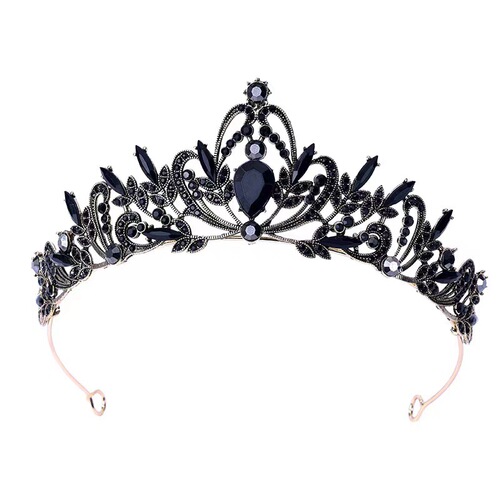 Internet celebrity baroque retro black luxury crown wedding dress wedding 18th birthday crown new bridal headwear