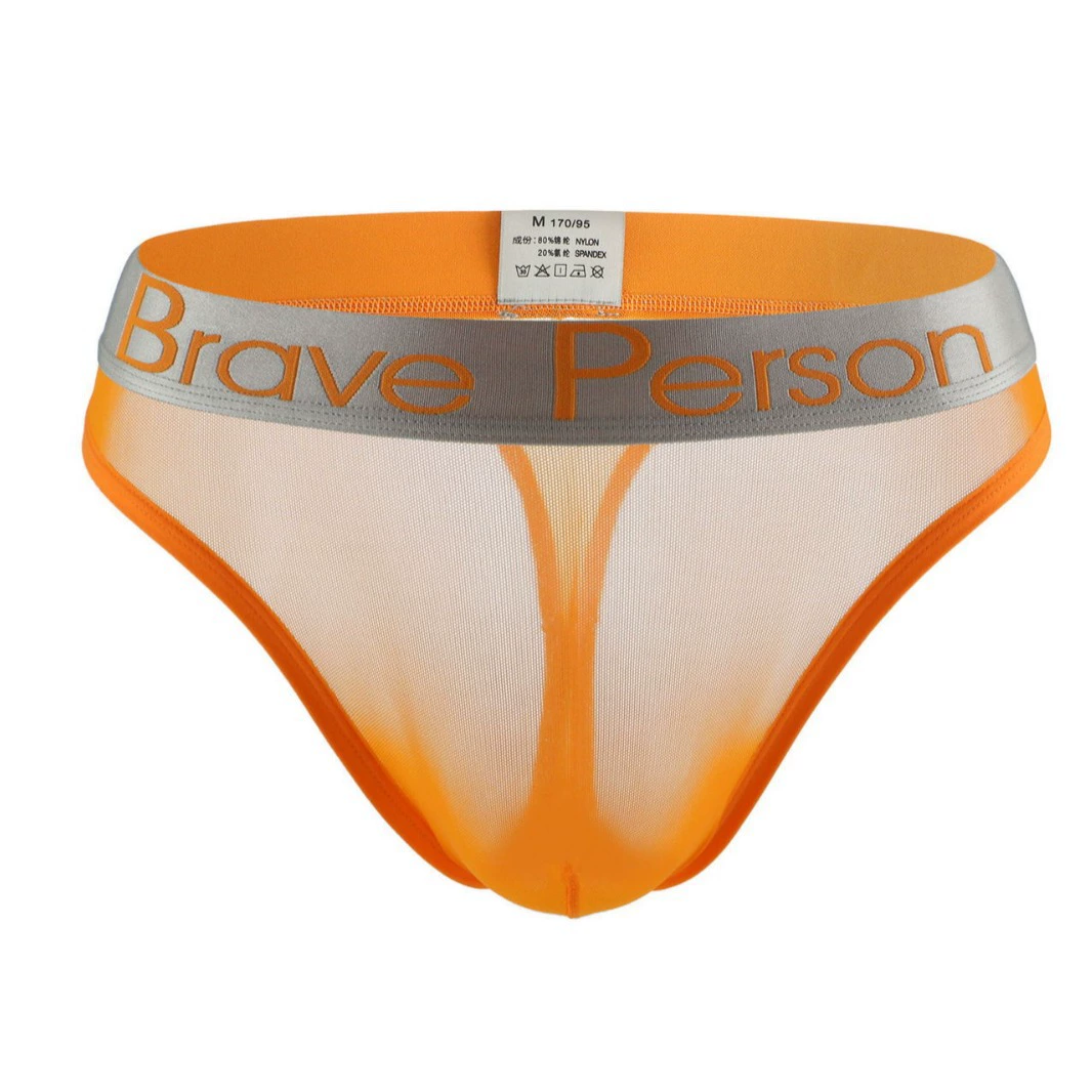BRAVE PERSON мужские трусы-стринги B1185#