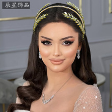 辰星 CX528外贸新娘超仙发箍手工水钻头饰生日拍摄婚纱写真配饰