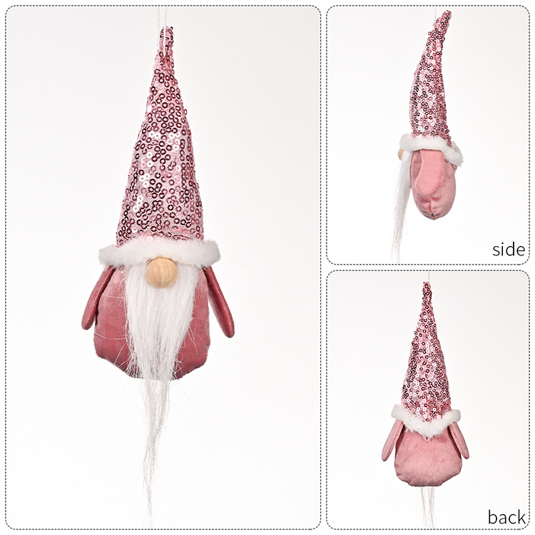 50g Weight Christmas Festival New Christmas Sequined Hat Rudolph Doll Pendant Wholesale Nihaojewelry 4