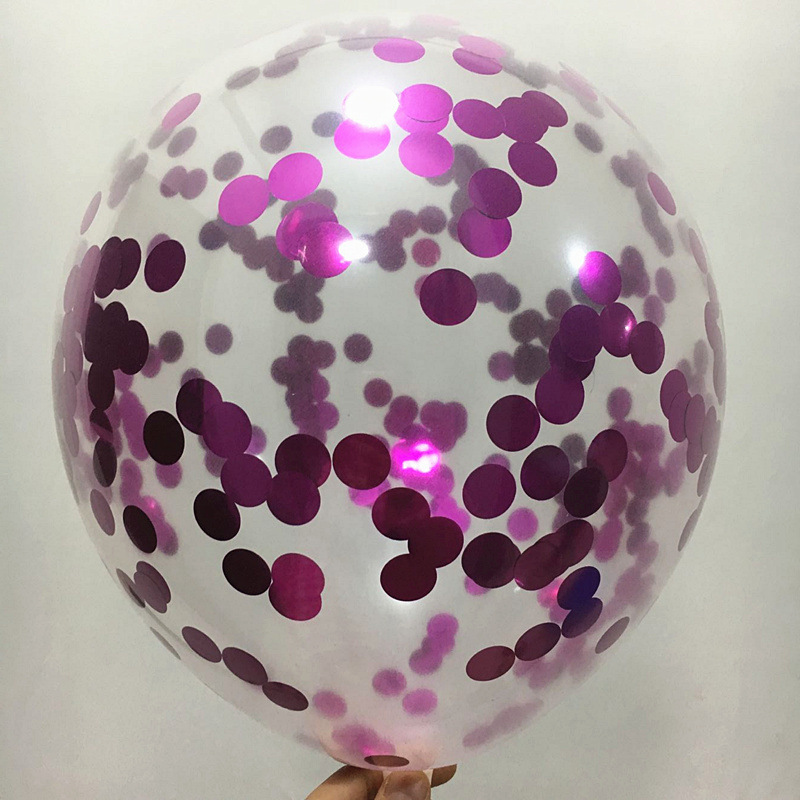 Globo Transparente de Lentejuelas de 12 Pulgadas de Látex para Día del Niño y Cumpleaños