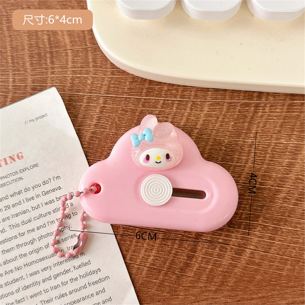 Japonés simple creativo nube arte cuchillo retráctil portátil mini hoja linda chica corazón partido expreso cuchillo
