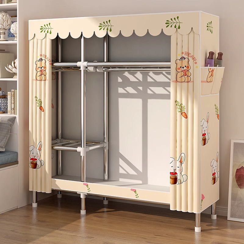 Simple Wardrobe for Home Bedroom Rental Room Cloth Wardrobe Assembly Strong and Durable Economical Wardrobe Dormitory