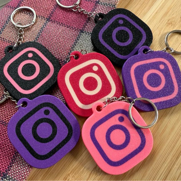 Uv Printing Nfc Keychain Website Logo Domestic and International Social Media Team Logo Icon Ins, Fb, Tiktok