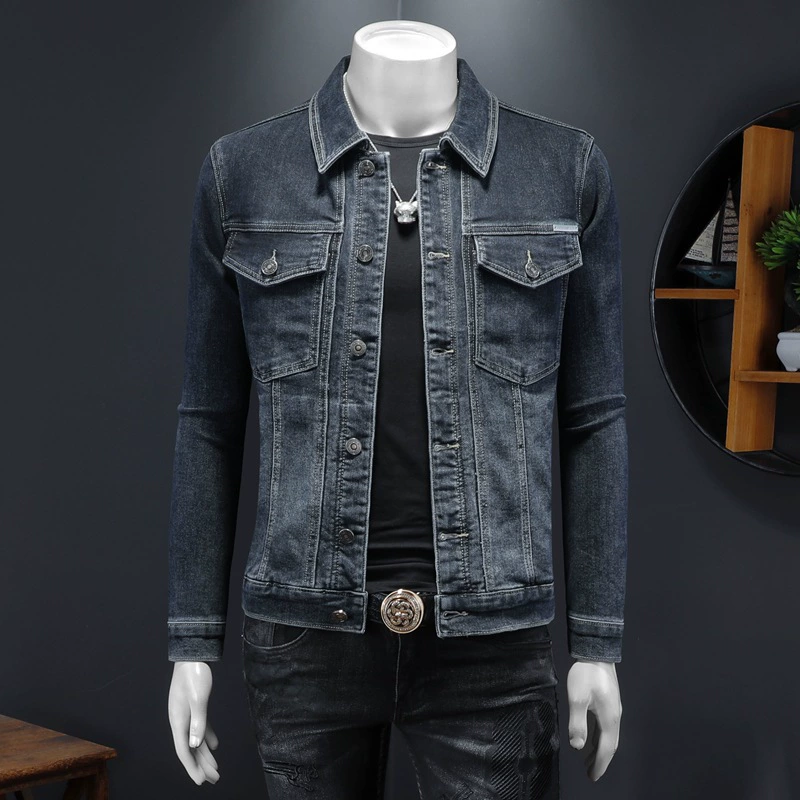 Весенняя джинсовая универсальная куртка для досуга, slim fit