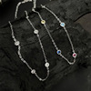 Small necklace, pendant, sweater, chain for key bag , Japanese and Korean, simple and elegant design, bright catchy style
