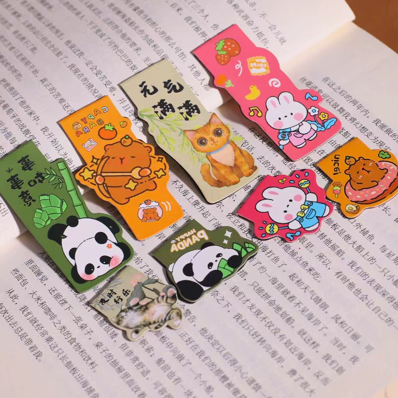 Магнитная закладка для книг Creative Alien Bookmark Cute INS Wind Cartoon Bookmark Student Двусторонняя бумажная страница Fip