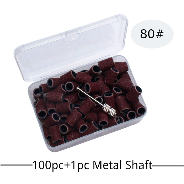 Color manicura molienda cabeza púrpura anillo de arena manicura anillo de arena máquina de pulir dedicado 100 unids/caja