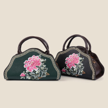 跨境外贸出口女包新中式苏绣手提包女国风刺绣单肩斜挎包绣花包包