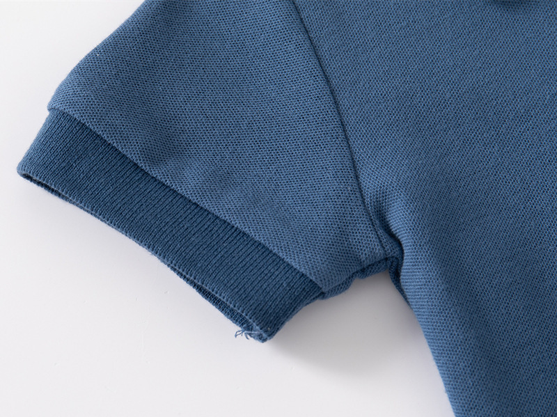 Children's embroidered polo shirt 2024 Summer baby short-sleeved shirt Boys' short-sleeved T-shirt fashion cartoon children's clothing