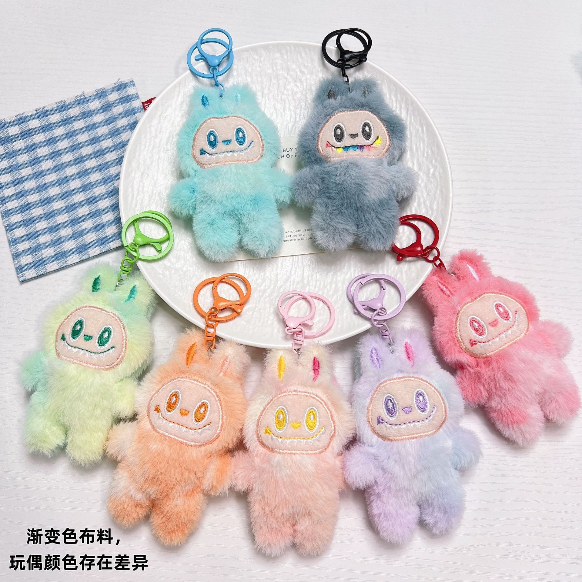 吱吱叫拉布布三代毛绒挂件泡泡玛特公仔钥匙扣背包挂饰娃娃机玩偶