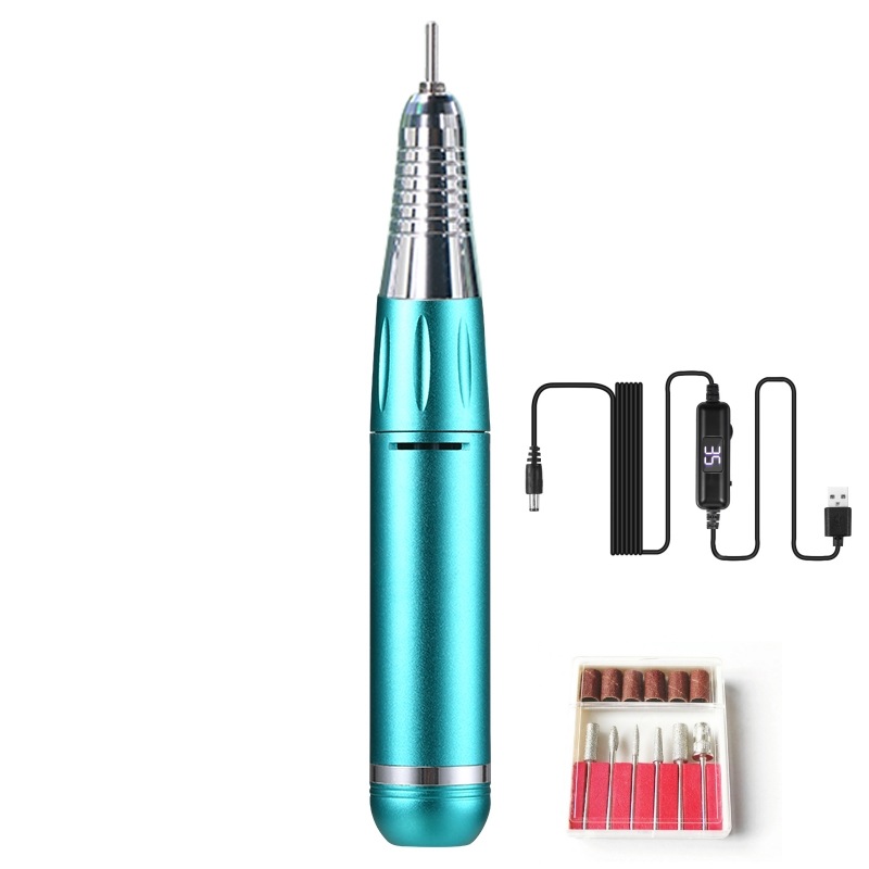 Nuevo 35000-turn USB portátil esmalte de uñas pluma con pantalla de visualización removedor de uñas eléctrico de la piel muerta