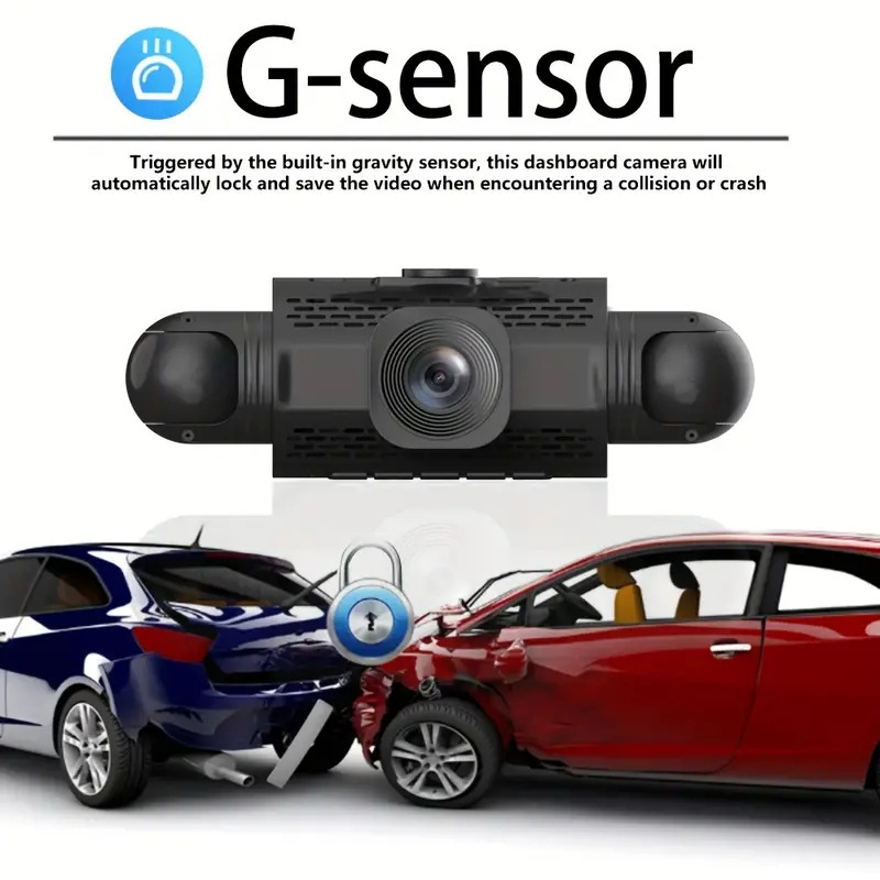 360 Panoramic Driving Camera Recorder Hd Night Vision 4-Way Camera Wifi Sentry Mode Reversing Image