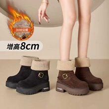棉鞋雪地靴2025冬季新款加绒加厚底马丁靴女复古中筒短靴保暖女鞋