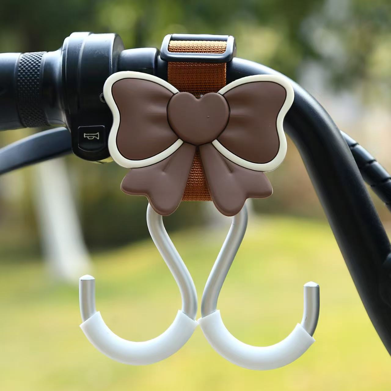Brown - Webbing Aluminum Double Hook Short Style [Butterfly]