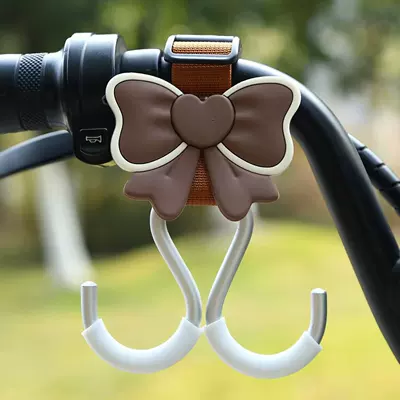 Other Electric Vehicle Accessories Vehicles, Motorcycles, Bicycles - brown-woven-ribbon-aluminum-double-hook-short-butterfly-flower