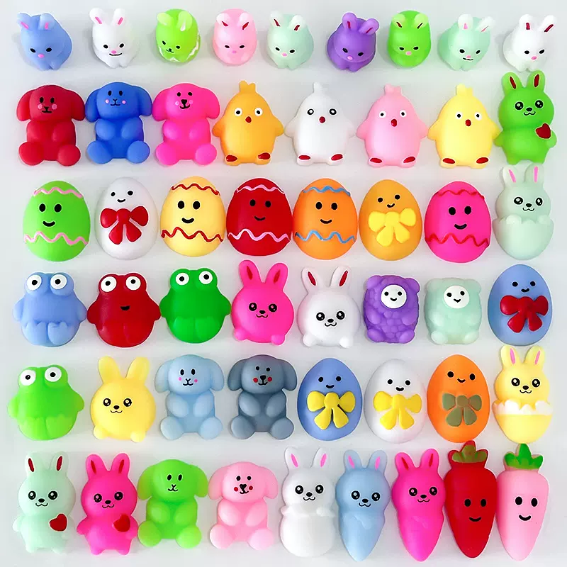 亚马逊复活节团子捏捏乐Squishy解压小鸡蛋仔萌兔子麻薯动物玩具