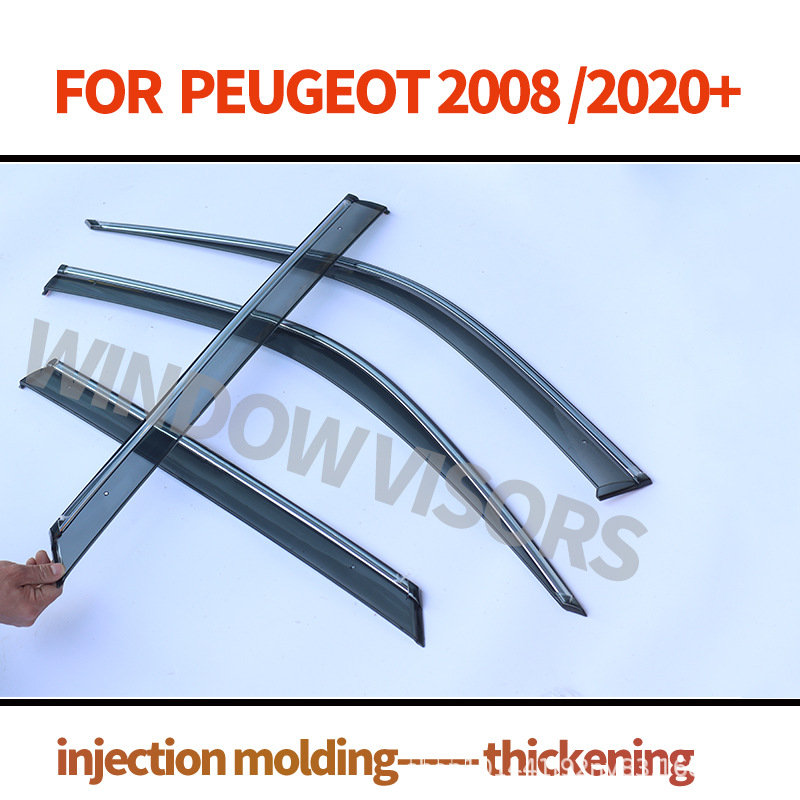 Peugeot – Window Visor Rain shield - peugeot-2008-p24-2020-stainless-steel-trim-window-visor-4pcs