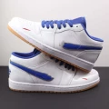 White and blue small hook [patent leather]