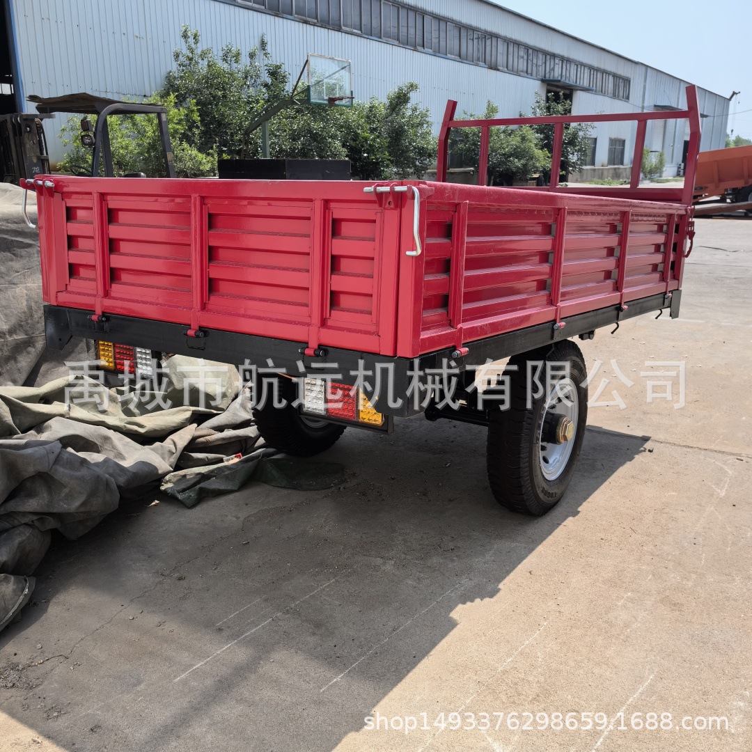 拖拉机挂车斗  载重3吨5吨的全拖挂拖车 液压后翻自卸的平板车斗