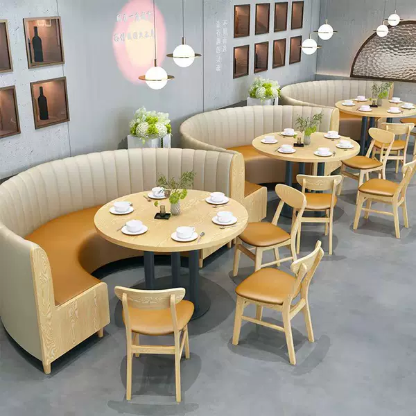 Hot Pot, Barbecue, Milk Tea, Dessert, Cake, Burger Shop Table and Chair Combination, Themed Coffee, Western Restaurant, Dining Booth, Sofa