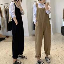 韵十八秋冬季时尚孕妇背带裤宽松大码可调节孕妇装长款8069