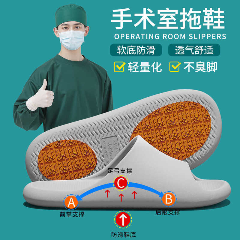 Lidani Operating Room Slippers for Men Summer Indoor Home Bathroom Bathing Professional Non-Slip Medical Slippers for Women