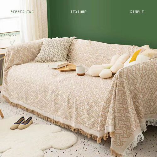 Cross-border sofa cover for fabric sofas, Nordic sofa throw, woven rug, all-season universal, factory dropshipping