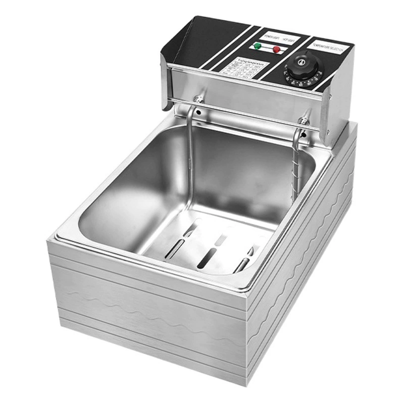 Коммерческая электрическая фритюрница Miaoshun, настольная, оптовая продажа, с одним/двумя цилиндрами, многофункциональная, для жарки во фритюре, для шашлыка, трансграничная, модель 1