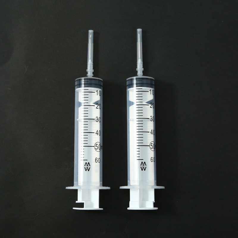 兽用螺旋口推杆注射器50ml大容量注射器一次性注射针筒塑料针管