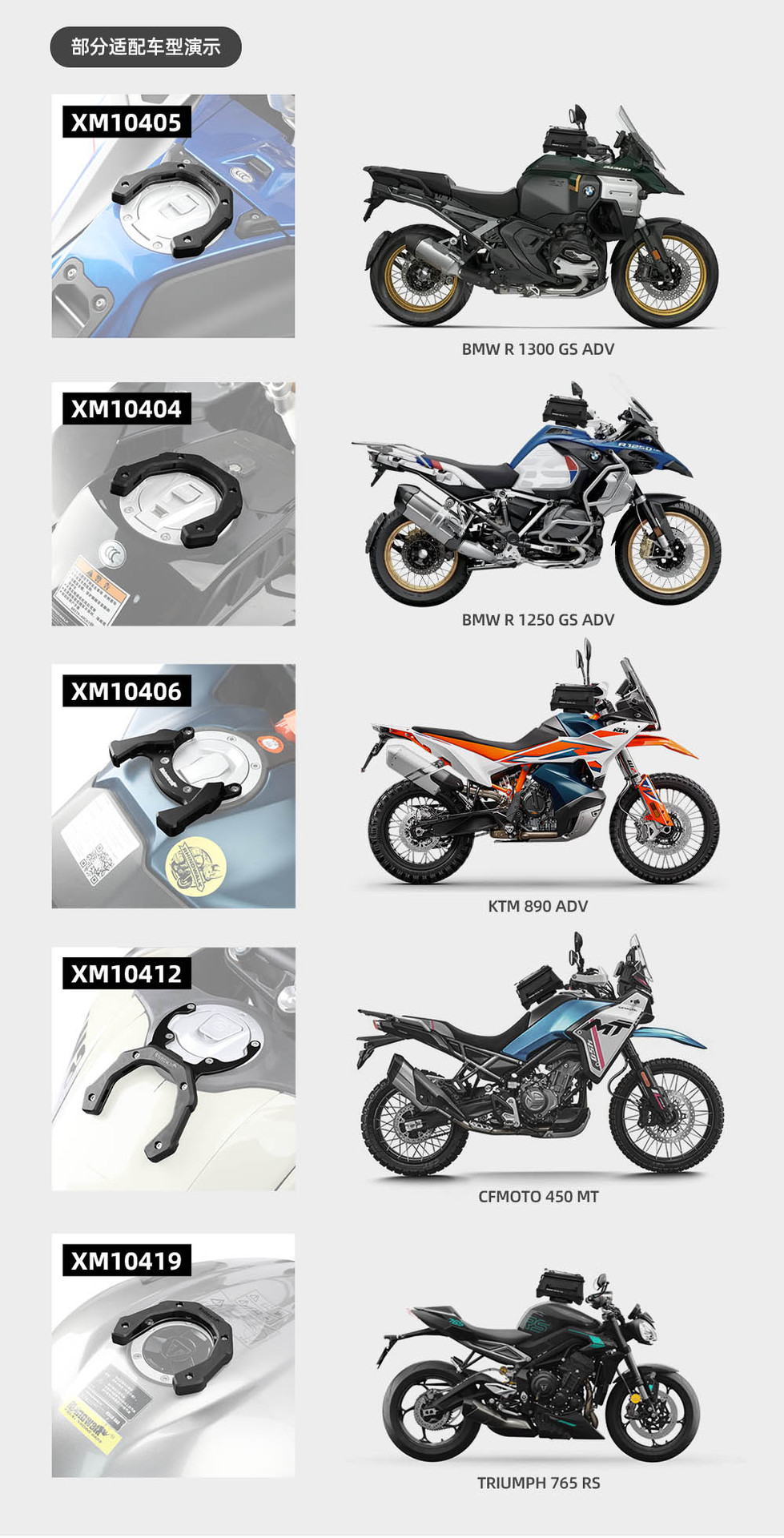 Rhinowalk Motorcycle Fuel Tank Bag Magnetic Quick Release Anti-Theft Adjustable Front and Rear Motorcycle Rider Bag