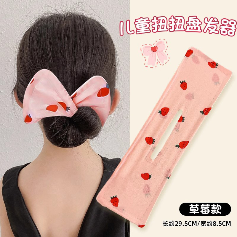 Muchas bolas de moda cabeza de cabello de chicas arco de alambre de hierro perezoso cabello de cabello mágico twist clip giratorio correa de cabello