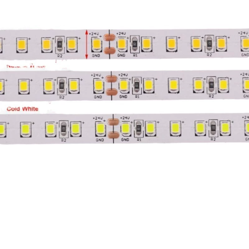 Self-adhesive LED Light Strip, 12/24V, 8 mm, Color Options (6500K–3000K + RGB), 1m/10m