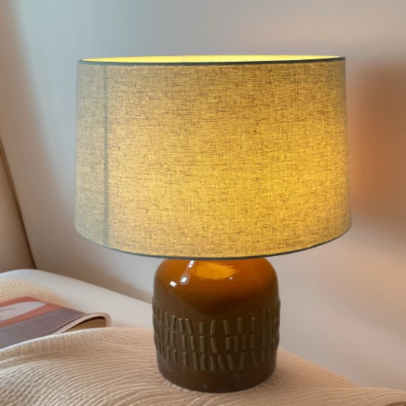 lámpara de escritorio de cerámica francesa medieval sala de estar dormitorio cabecera de cama de diseño retro atmósfera sensación de silencio luces de suelo de alto nivel