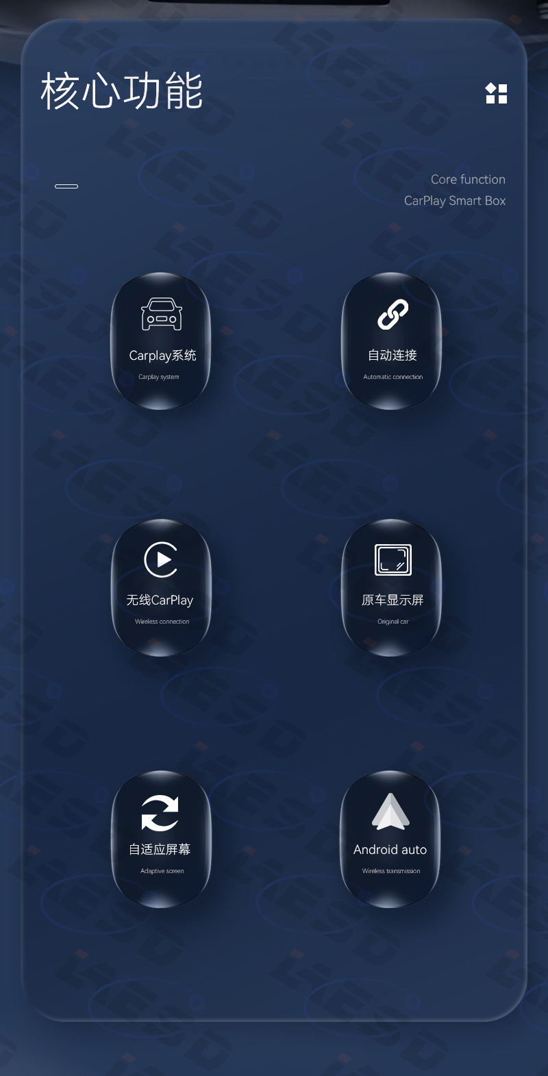 Newly upgraded carplay module with breathing light, smart car connectivity box, Android Autocarplay box