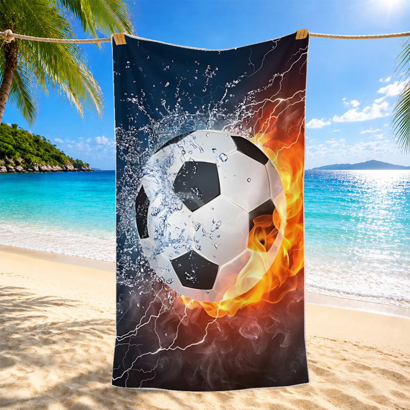 Beach Towel with Custom Logo, Microfiber, Minimum Order of One Piece, Non-Fading Print, Cross-Border Bath Towel, Towel Custom-Made According to Your Design
